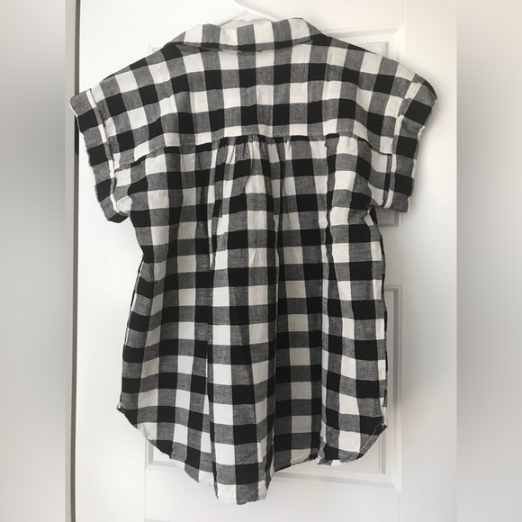 Loft Gingham Short Sleeve Dolman Blouse - Picture 2 of 4